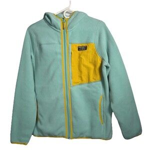 L.L. Bean Mountain Classic Fleece Light Blue and Yellow Jacket